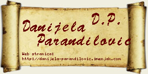 Danijela Parandilović vizit kartica